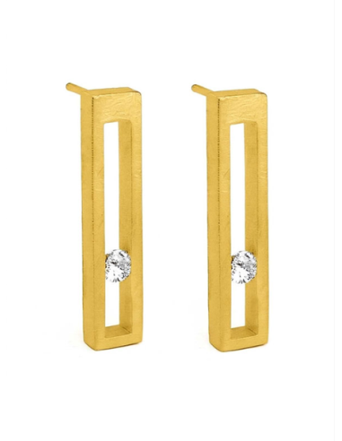 PENDIENTES LINEAL SPACE ORO