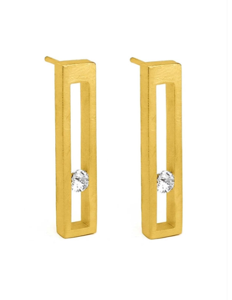 PENDIENTES LINEAL SPACE ORO