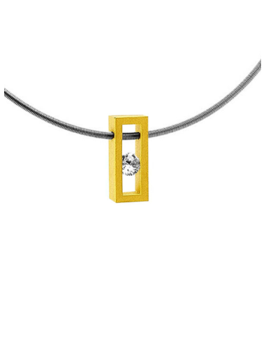COLLAR SMALL LINEAL SPACE ORO