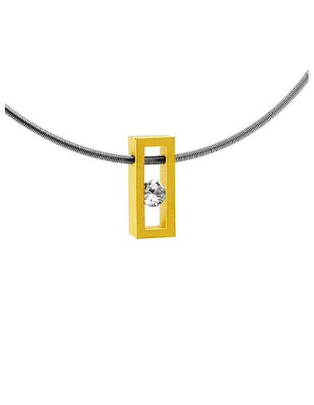 COLLAR SMALL LINEAL SPACE ORO
