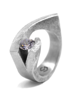 ANILLO ELEVEN TOPACIO BLANCO