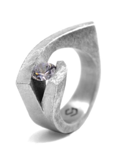 ANILLO ELEVEN TOPACIO BLANCO