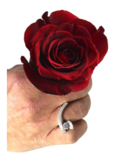 ANILLO ELEVEN TOPACIO BLANCO