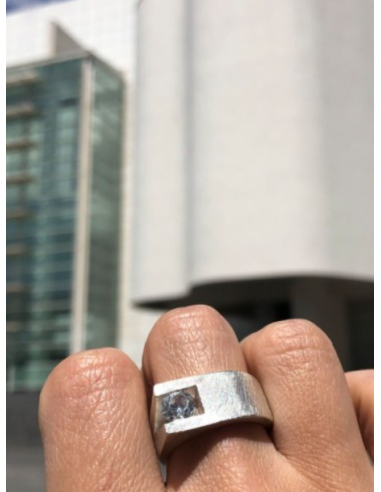 ANILLO SIX TOPACIO BLANCO