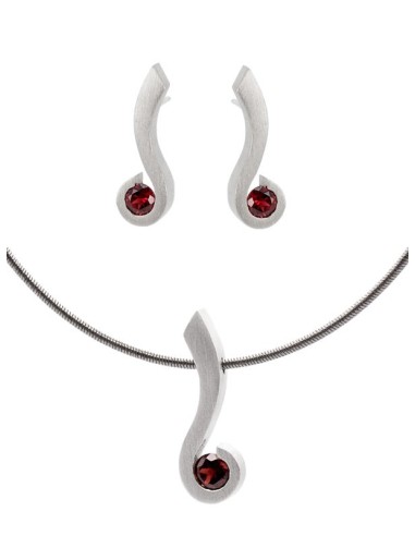PENDIENTES SANT JORDI  GRANATE