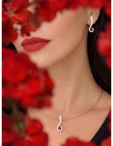PENDIENTES SANT JORDI  GRANATE
