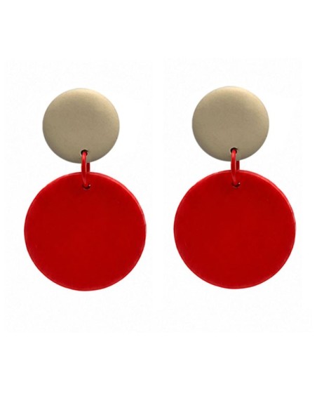PENDIENTES VIVA ROJO