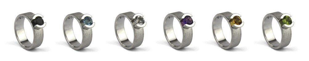 anillos piedras semipreciosas colores joyas personalizadas